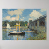 Claude Monet | Die Brücke in Argenteuil Poster (Vorne)