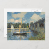 Claude Monet | Die Brücke in Argenteuil Postkarte (Vorne/Hinten)