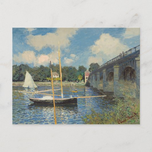 Claude Monet | Die Brücke in Argenteuil Postkarte (Vorderseite)