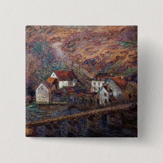 Claude Monet - Die Brücke in Vervy Button (Vorderseite)