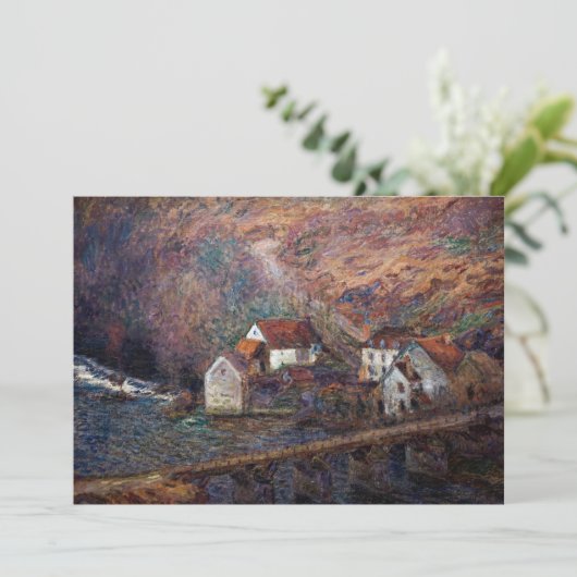 Claude Monet - Die Brücke in Vervy Dankeskarte (Stehend Vorderseite)