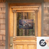Claude Monet - Die Brücke in Vervy Fensteraufkleber (Haustür)