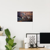Claude Monet - Die Brücke in Vervy Poster (Heimbüro)