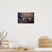 Claude Monet - Die Brücke in Vervy Poster (Küche)