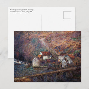 Claude Monet - Die Brücke in Vervy Postkarte
