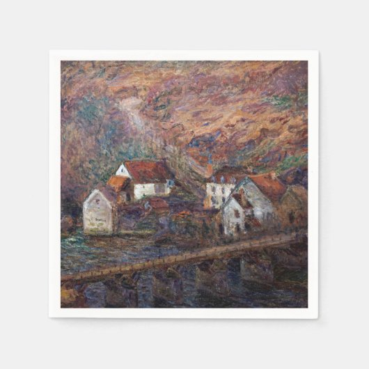 Claude Monet - Die Brücke in Vervy Serviette (Vorderseite)