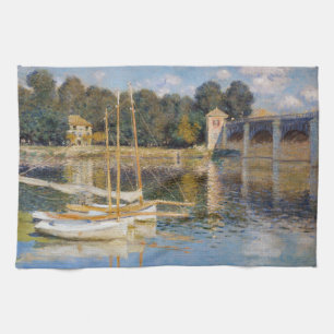 Claude Monet - Die Brücke von Argenteuil Geschirrtuch