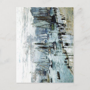 Claude Monet, die den Hafen Verlassend Fischereifa Postkarte
