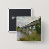 Claude Monet | die Eisenbahnbrücke in Argenteuil Button (Vorne & Hinten)