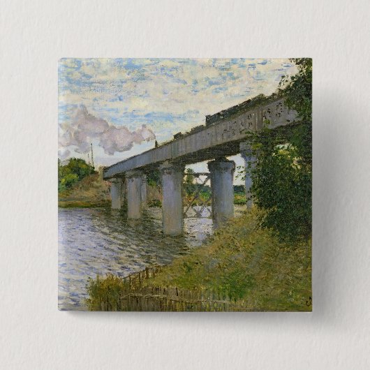 Claude Monet | die Eisenbahnbrücke in Argenteuil Button (Vorderseite)