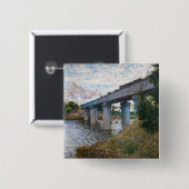 Claude Monet - Die Eisenbahnbrücke in Argenteuil Button (Vorne & Hinten)