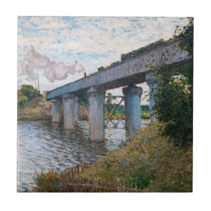 Claude Monet - Die Eisenbahnbrücke in Argenteuil Fliese