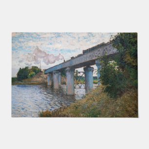 Claude Monet - Die Eisenbahnbrücke in Argenteuil Fußmatte