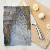 Claude Monet - Die Eisenbahnbrücke in Argenteuil Geschirrtuch (Viertel Falte)