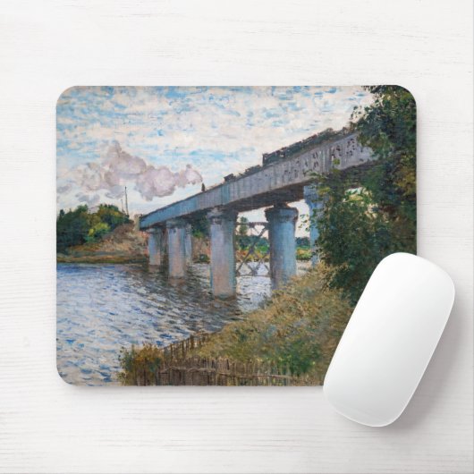 Claude Monet - Die Eisenbahnbrücke in Argenteuil Mousepad (Mit Mouse)
