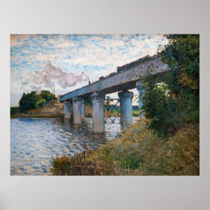 Claude Monet - Die Eisenbahnbrücke in Argenteuil Poster