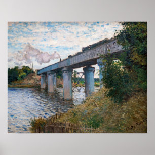 Claude Monet - Die Eisenbahnbrücke in Argenteuil Poster