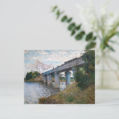 Claude Monet - Die Eisenbahnbrücke in Argenteuil Postkarte (Stehend Vorderseite)