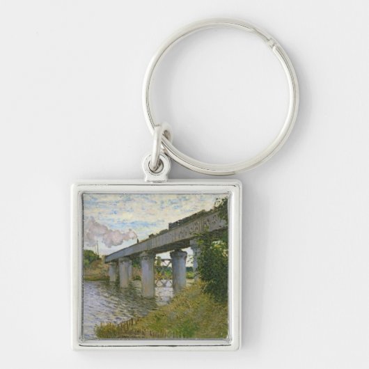 Claude Monet | die Eisenbahnbrücke in Argenteuil Schlüsselanhänger (Vorne)