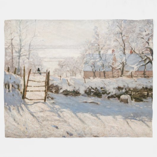 Claude Monet - Die Elster Fleecedecke (Vorderseite (Horizontal))