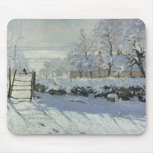 Claude Monet - die Elster Mousepad (Vorne)