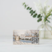 Claude Monet - Die Elster - QR Code Visitenkarte (Stehend Vorderseite)