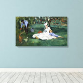 Claude Monet Die Familie Monet im Garten Leinwanddruck (Insitu (Holzboden))