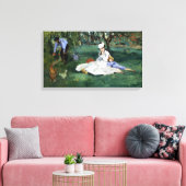 Claude Monet Die Familie Monet im Garten Leinwanddruck (Insitu (Wohnzimmer))