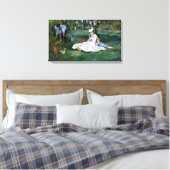Claude Monet Die Familie Monet im Garten Leinwanddruck (Insitu (Schlafzimmer))