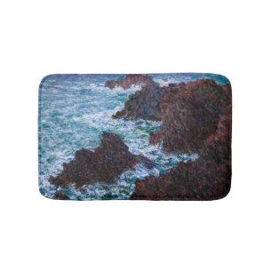 Claude Monet - Die Felsen an der Wilden Küste von Badematte
