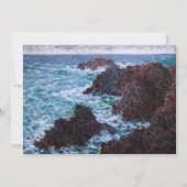 Claude Monet - Die Felsen an der Wilden Küste von  Dankeskarte (Vorderseite)
