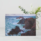 Claude Monet - Die Felsen an der Wilden Küste von  Dankeskarte (Stehend Vorderseite)