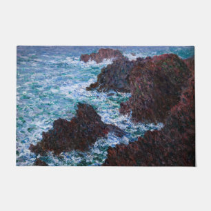 Claude Monet - Die Felsen an der Wilden Küste von Fußmatte
