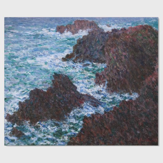 Claude Monet - Die Felsen an der Wilden Küste von  Geschenkpapier (Flach)