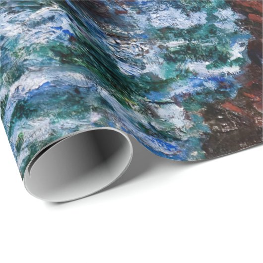 Claude Monet - Die Felsen an der Wilden Küste von  Geschenkpapier (Rolleneckpunkt)