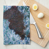 Claude Monet - Die Felsen an der Wilden Küste von  Geschirrtuch (Viertel Falte)