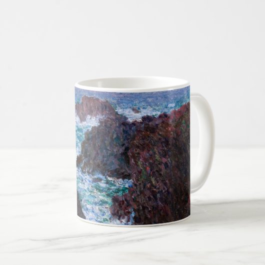Claude Monet - Die Felsen an der Wilden Küste von Kaffeetasse (VorderseiteRechts)