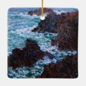 Claude Monet - Die Felsen an der Wilden Küste von Keramikornament (Rückseite)