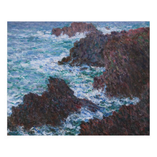 Claude Monet - Die Felsen an der Wilden Küste von  Künstlicher Leinwanddruck