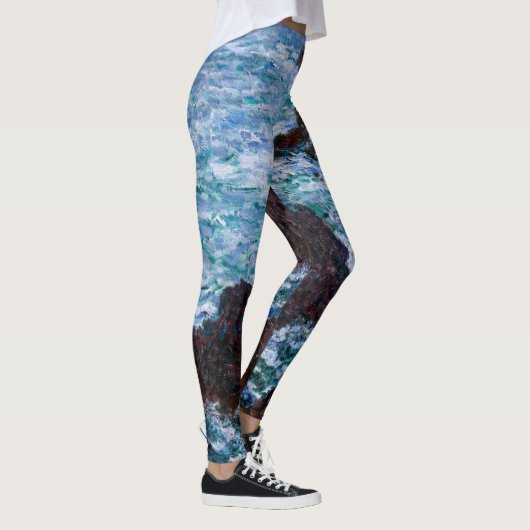 Claude Monet - Die Felsen an der Wilden Küste von Leggings (Rechts)