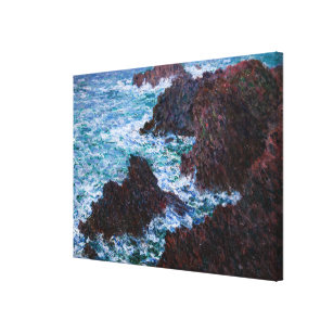Claude Monet - Die Felsen an der Wilden Küste von  Leinwanddruck
