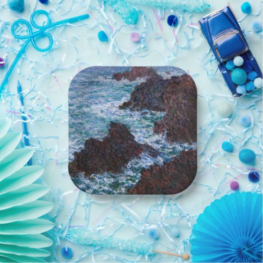 Claude Monet - Die Felsen an der Wilden Küste von Pappteller (Party)