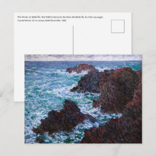 Claude Monet - Die Felsen an der Wilden Küste von Postkarte