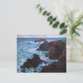 Claude Monet - Die Felsen an der Wilden Küste von  Postkarte (Stehend Vorderseite)