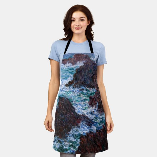 Claude Monet - Die Felsen an der Wilden Küste von Schürze (Getragen)