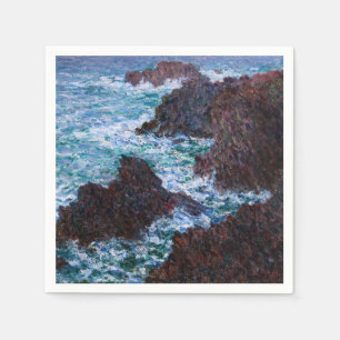 Claude Monet - Die Felsen an der Wilden Küste von  Serviette
