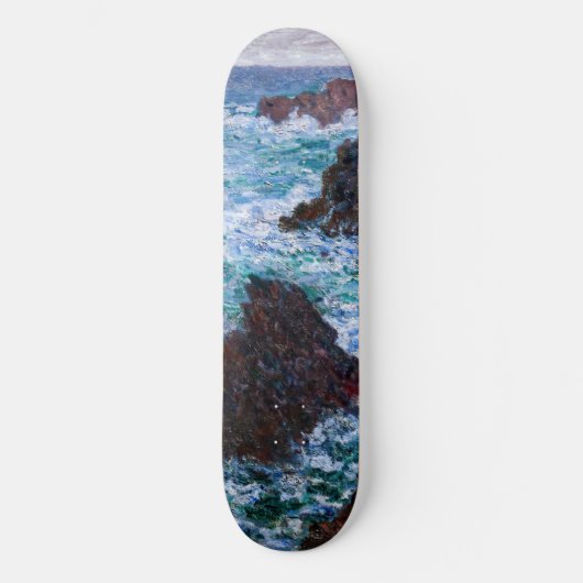 Claude Monet - Die Felsen an der Wilden Küste von  Skateboard (Vorderseite)