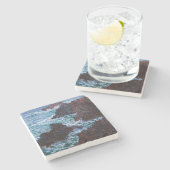 Claude Monet - Die Felsen an der Wilden Küste von  Steinuntersetzer (Seitenansicht)