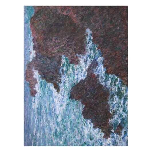 Claude Monet - Die Felsen an der Wilden Küste von Tischdecke (Vorderseite)