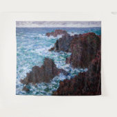 Claude Monet - Die Felsen an der Wilden Küste von Wandteppich (Vorderseite (Horizontal))